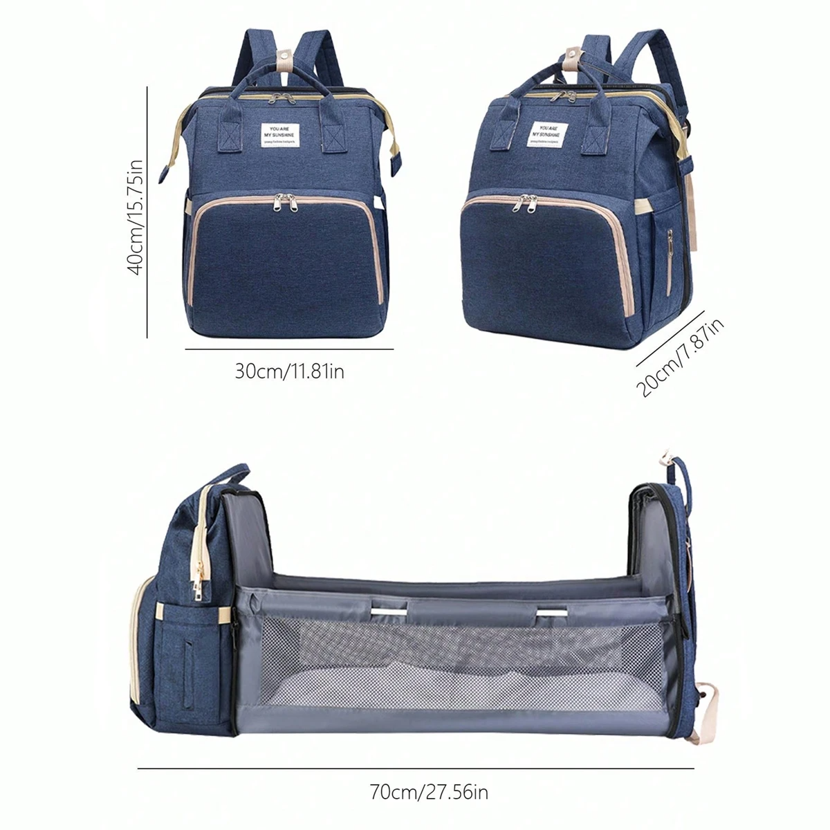 Portable Baby Bed Diaper Bag